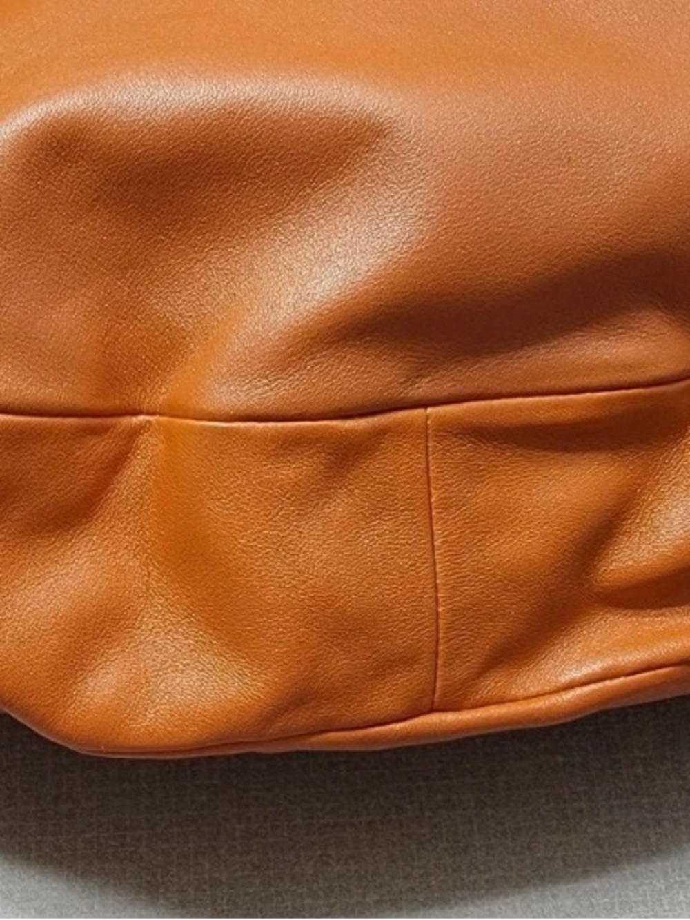 Coach Ali Hobo Tangerine Leather Shoulder Bag with Signature Charm - Picture 9 of 12